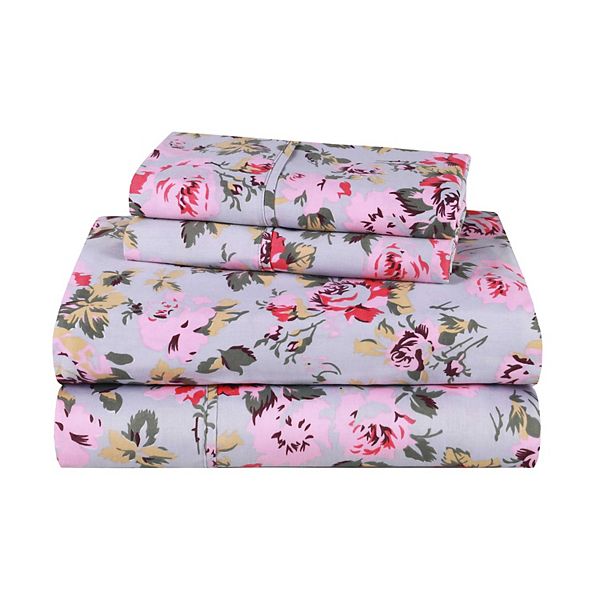 SUPERIOR Bohemian Wildflower Cotton Sheet Set