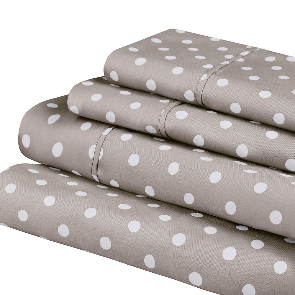 Gray polka dot sheets discount