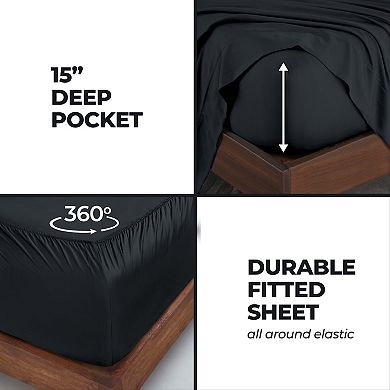 SUPERIOR 300 Thread Count Lightweight Cooling Deep Pocket Sheet Set