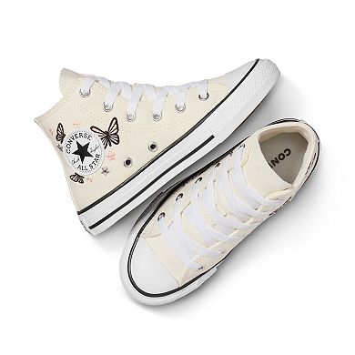 Converse Chuck Taylor All Star Little Kid Girls' Butterfly High Top Shoes 