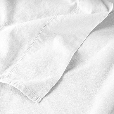 SUPERIOR Cotton Linen Blend Deep Pocket Sheet Set