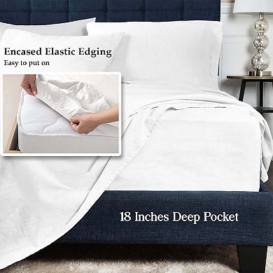 SUPERIOR Cotton Linen Blend Deep Pocket Sheet Set