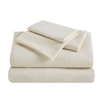 SUPERIOR Cotton Linen Blend Deep Pocket Sheet Set