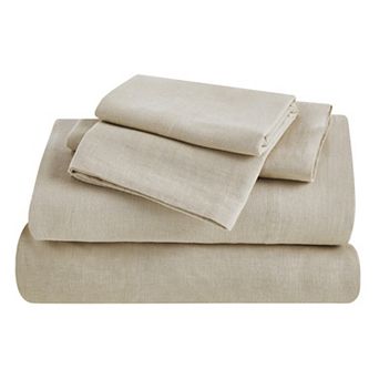 SUPERIOR Cotton Linen Blend Deep Pocket Sheet Set