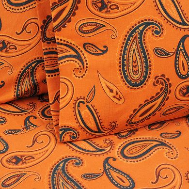 SUPERIOR Cotton Flannel Solid or Paisley Sheet Set