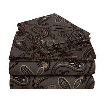 SUPERIOR Cotton Flannel Solid or Paisley Sheet Set