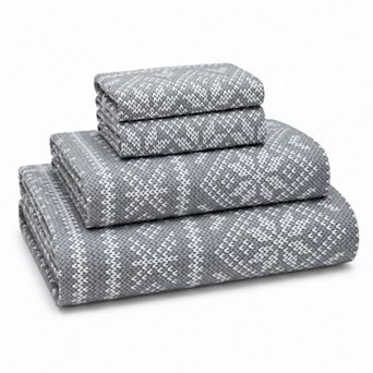 SUPERIOR Printed Cotton Flannel Deep Pocket Sheet Set with Pillowcases