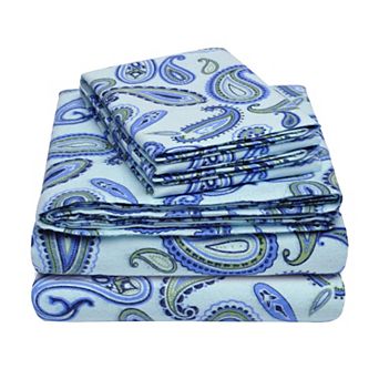 SUPERIOR Cotton Flannel Solid or Paisley Sheet Set