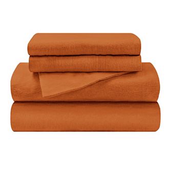 SUPERIOR Cotton Flannel Solid or Paisley Sheet Set