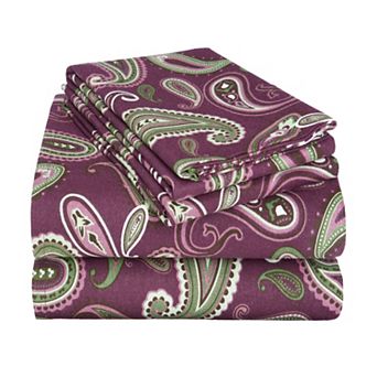 SUPERIOR Cotton Flannel Solid or Paisley Sheet Set
