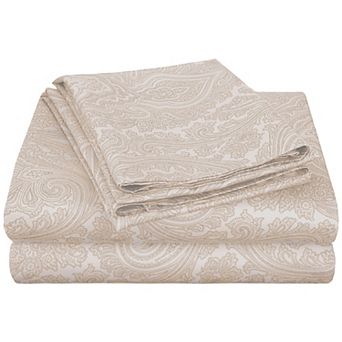 SUPERIOR Paisley 600-Thread Count Cotton and Polyester Blend Deep Pocket Sheet Set