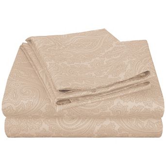 SUPERIOR Paisley 600-Thread Count Cotton and Polyester Blend Deep Pocket Sheet Set