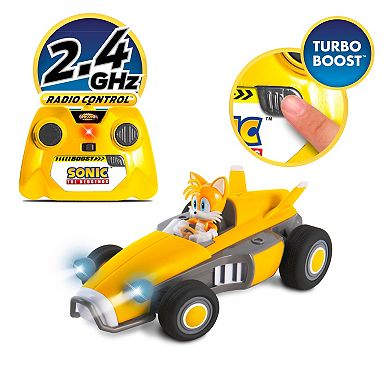 Sonic the Hedgehog NKOK Team Sonic Racing RC: Tails The Fox Remote Controlled Car with Turbo Boost