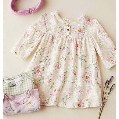 Baby Carter's Floral Gauze Dress and Diaper Cover Set