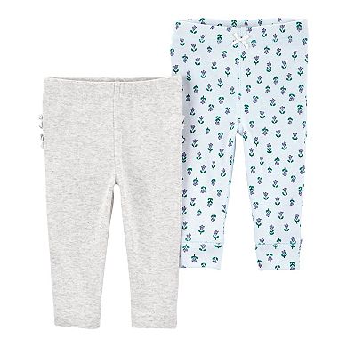 Baby Girl Carter's 2-Pack Floral Pull-On Pants