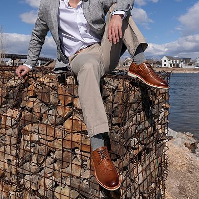 Thomas & Vine Radcliff Men's Woven Wingtip Derby Shoes