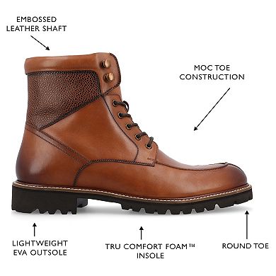 Thomas & Vine Shaffer Men's Tru Comfort Foam Moc Toe Ankle Boots