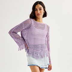 Kohls purple outlet sweater