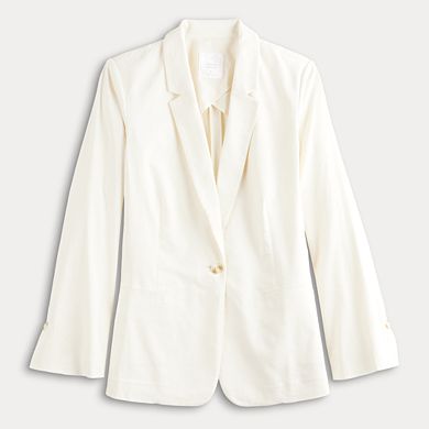 Women's LC Lauren Conrad Notch Collar 1-Button Blazer Jacket