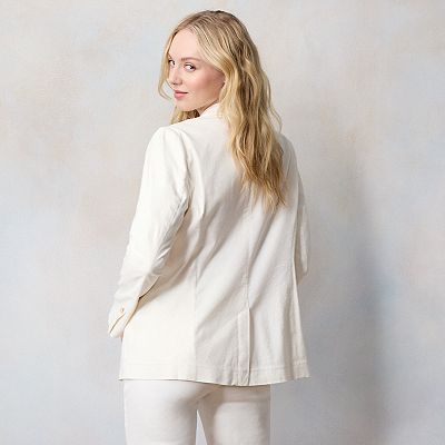 Plus Size LC Lauren Conrad Double-Breasted Notch Collar Blazer