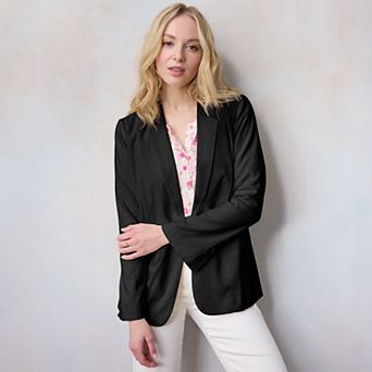 Women's LC Lauren Conrad Notch Collar 1-Button Blazer Jacket