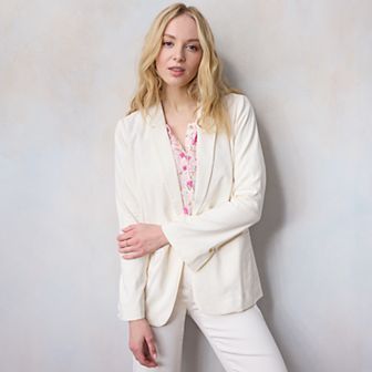 Women's LC Lauren Conrad Notch Collar 1-Button Blazer Jacket