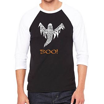Halloween Ghost - Men's Raglan Baseball Word Art T-Shirt