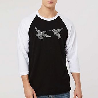 Hummingbirds - Men's Raglan Baseball Word Art T-Shirt