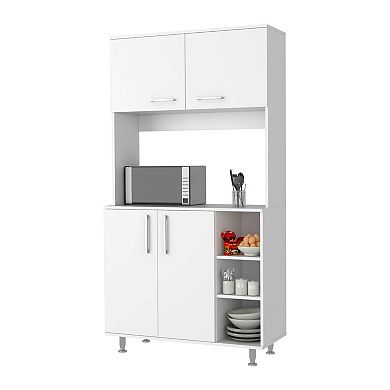 Colorado Pantry Cabinet, Three Open Shelves