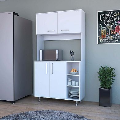 Colorado Pantry Cabinet, Three Open Shelves