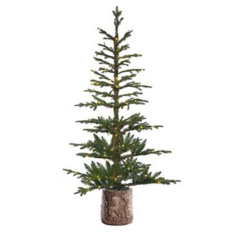5 Foot Pre-lit Timberland Fir Potted Christmas Tree
