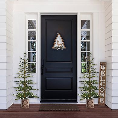 5 Foot Pre-lit Timberland Fir Potted Christmas Tree