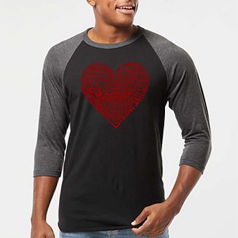 Love Yourself - Men's Raglan Baseball Word Art T-Shirt