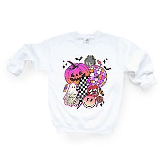 Pumpkin Ghost Collage Sweatshirt
