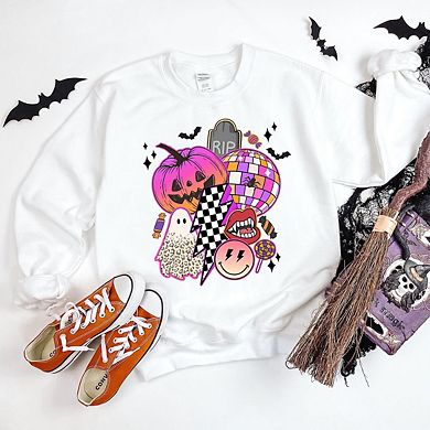 Pumpkin Ghost Collage Sweatshirt