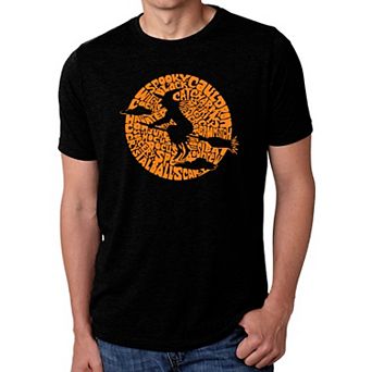 Men's Premium Blend Word Art T-shirt - Spooky Witch