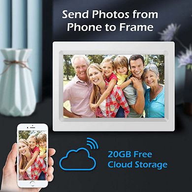 Cloud Photo Frame,KS1016, 20GB Cloud Storage, Battery/App Support
