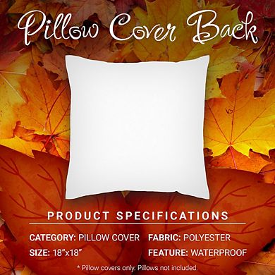 G128 Fall Decoration Pumpkin Oil Painting Style Waterproof Throw Pillow Covers 18 x 18 In, Set of 4