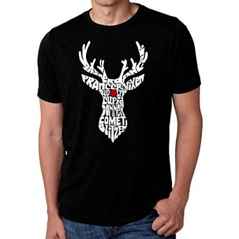 Men's Premium Blend Word Art T-shirt - Santa's Reindeer