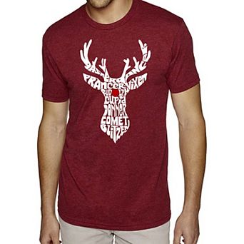Men's Premium Blend Word Art T-shirt - Santa's Reindeer