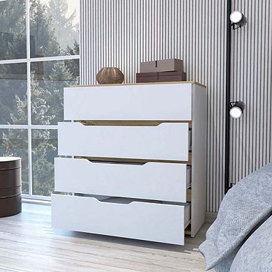 California Drawer Dresser, Four Spacious Drawers, Superior Top
