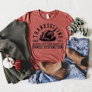 Thanksgiving Family Dysfunction Short Sleeve Graphic Tee
