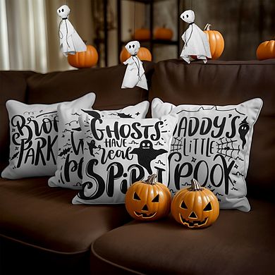 G128 18 x 18 In Halloween Spooky Waterproof Pillow, Set of 4