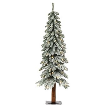 Lightly Flocked Alpine Christmas Tree