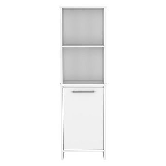 Danforth Pantry Cabinet, Single Door Cabinet, Four Shelves