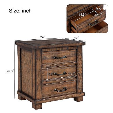 Merax Rustic Framhouse Nightstand