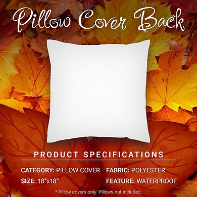 G128 Fall Decoration Pumpkin Wagon Tractor Waterproof Throw Pillow Covers 18 x 18 In, Set of 4