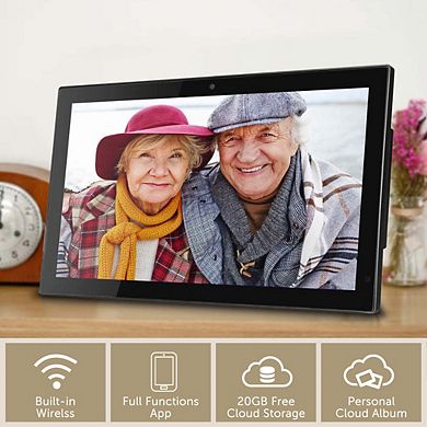 Cloud Photo Frame, 20GB Cloud Storage, Camera/App Support