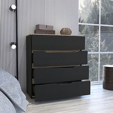 California Drawer Dresser, Four Spacious Drawers, Superior Top