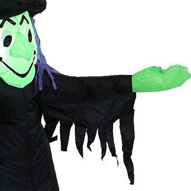 Sunnydaze Wendolyn the Wicked Witch Inflatable Halloween Decoration - 5 ft